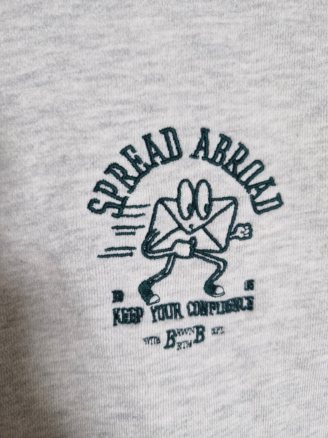 브라운브레스 반지퍼 오버핏 맨투맨 멜란지그레이 L 상품이미지4