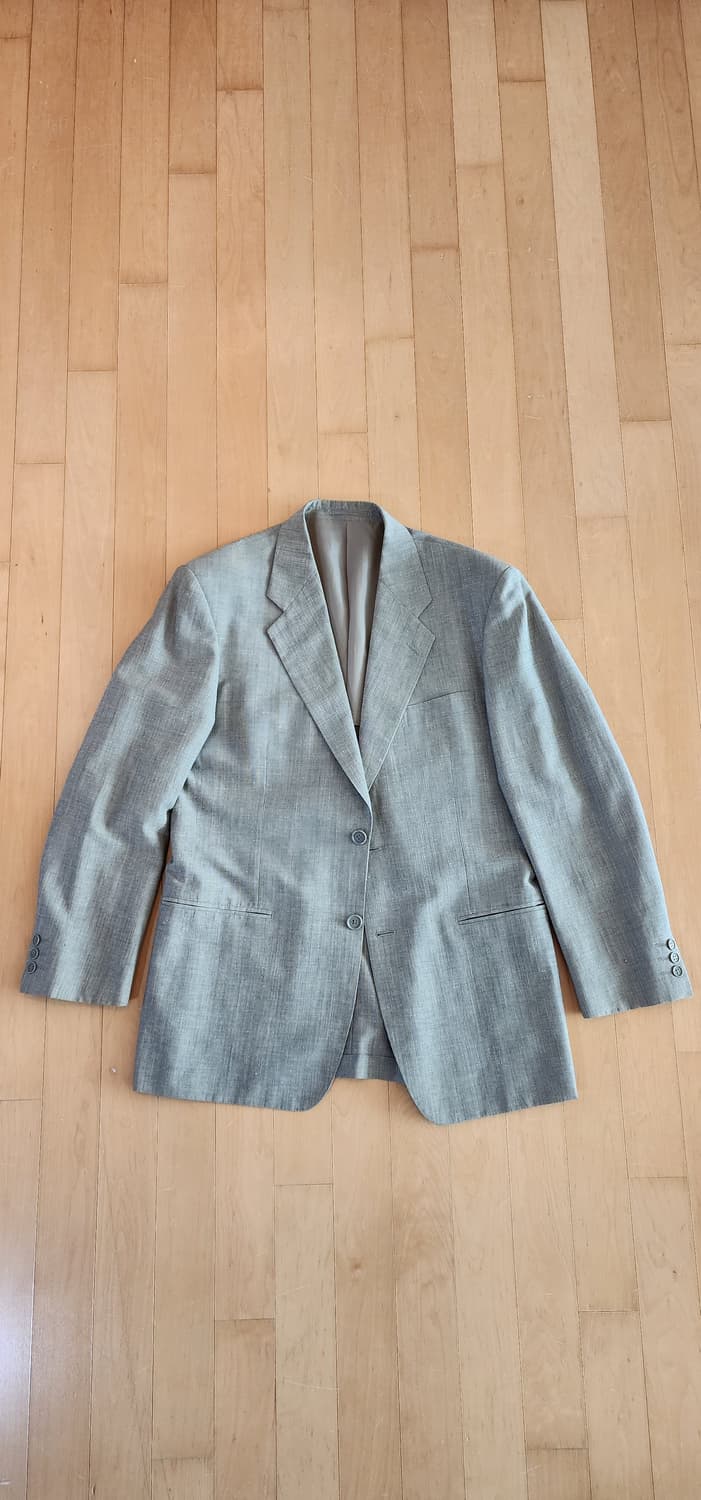 알레그리 베이지그린 울리넨 자켓 L~슬림XL 상품이미지4