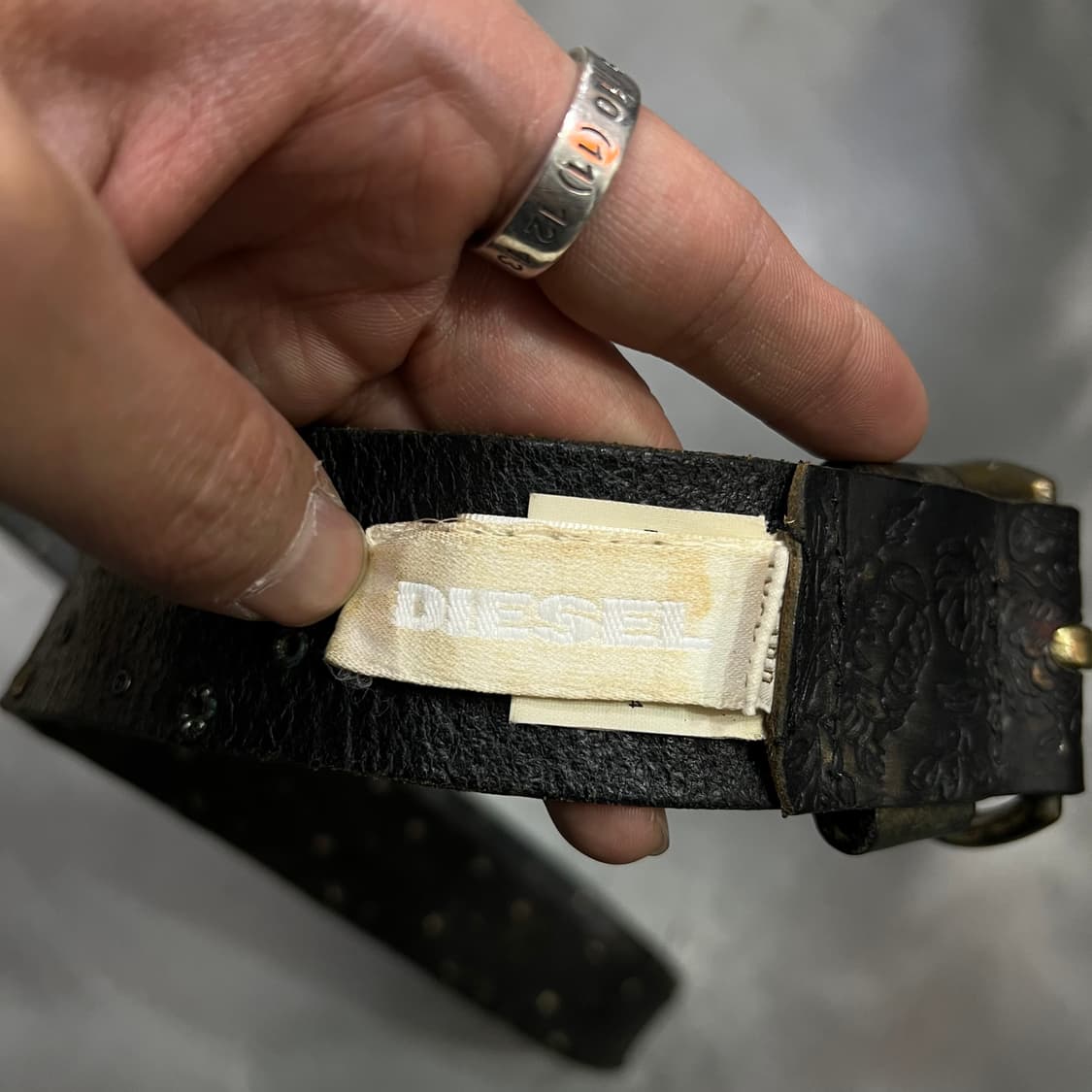  디젤 리얼레더 스터드 벨트 y14619 상품이미지5