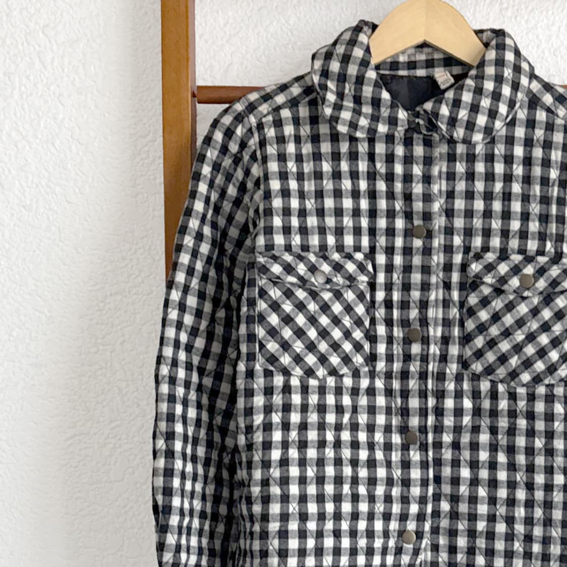 체크 모리 패딩 자켓 상품이미지2