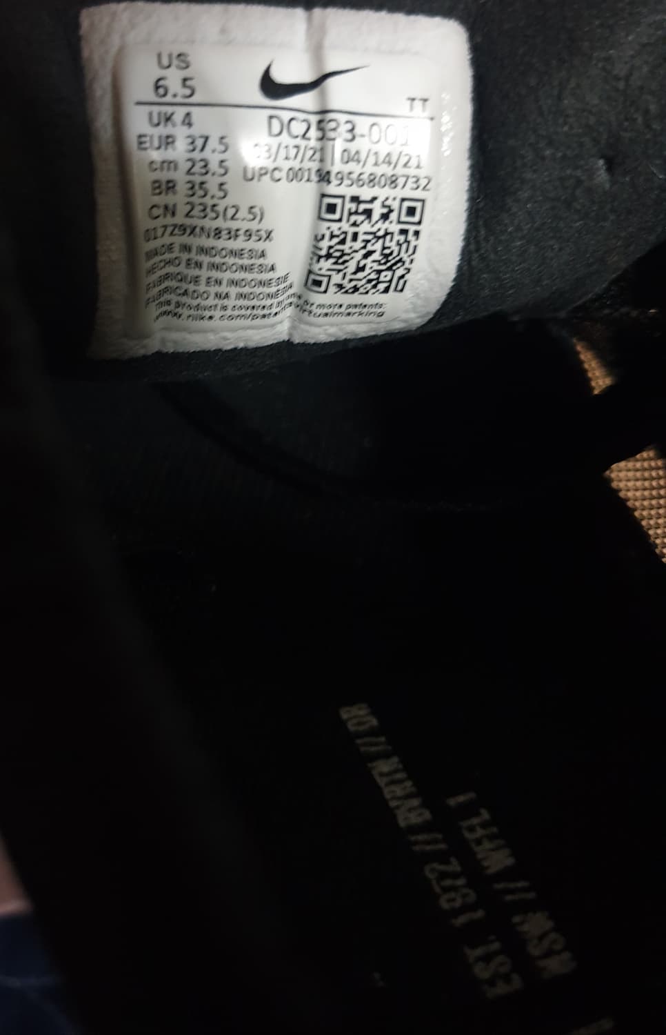 나이키 우먼스 와플원 매쉬 스니커즈 검횐 (235) DC2533-001 상품이미지7