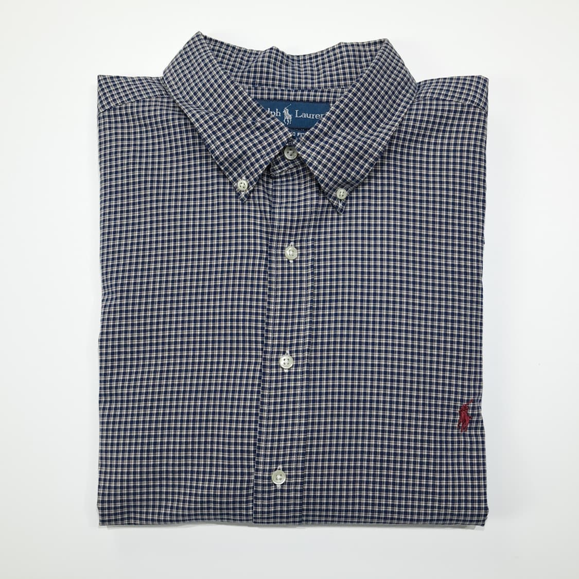 CL258 3XB 폴로 00s 레드포니 네이비브라운 마이크로체크 셔츠  상품이미지7
