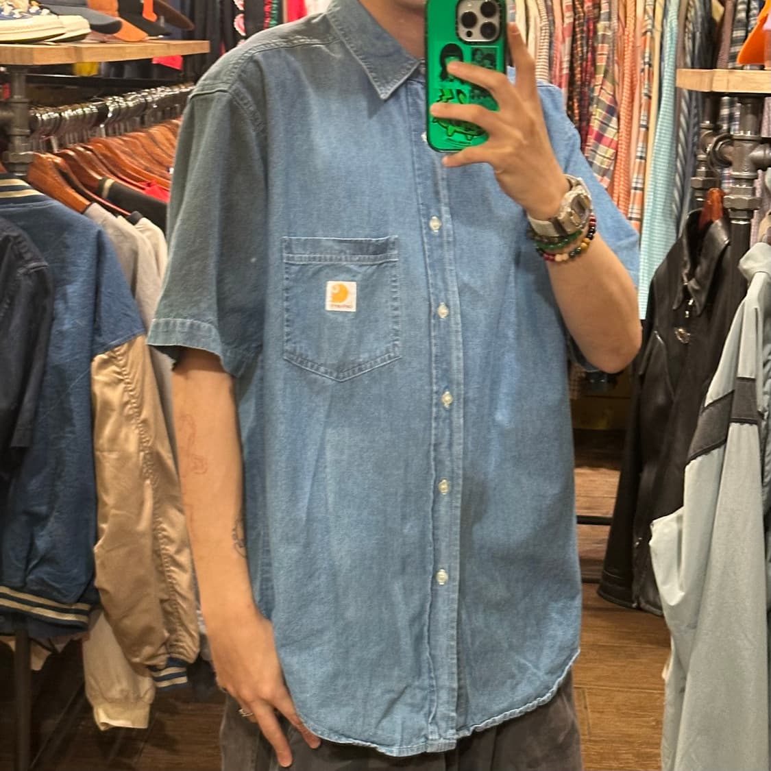 [HI] 칼하트 반팔 데님셔츠 상품이미지4