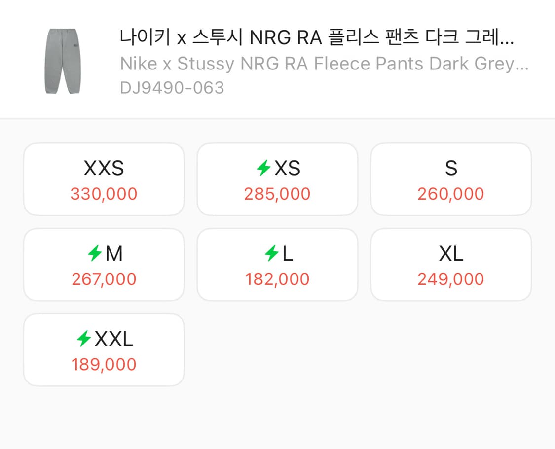 나이키 스투시 스웻팬츠 (새상품) 상품이미지2