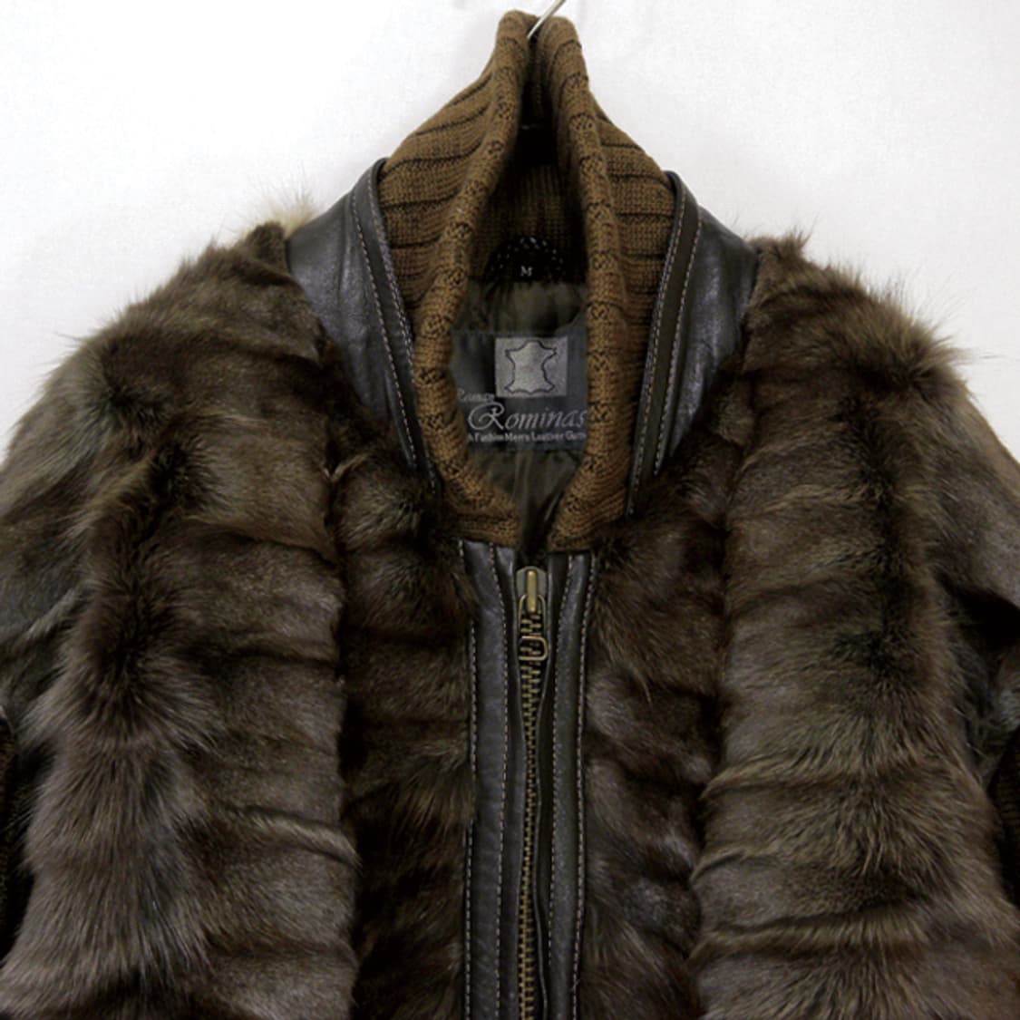 Roman Rominas 폭스& 가죽 콤비 점퍼 상품이미지7