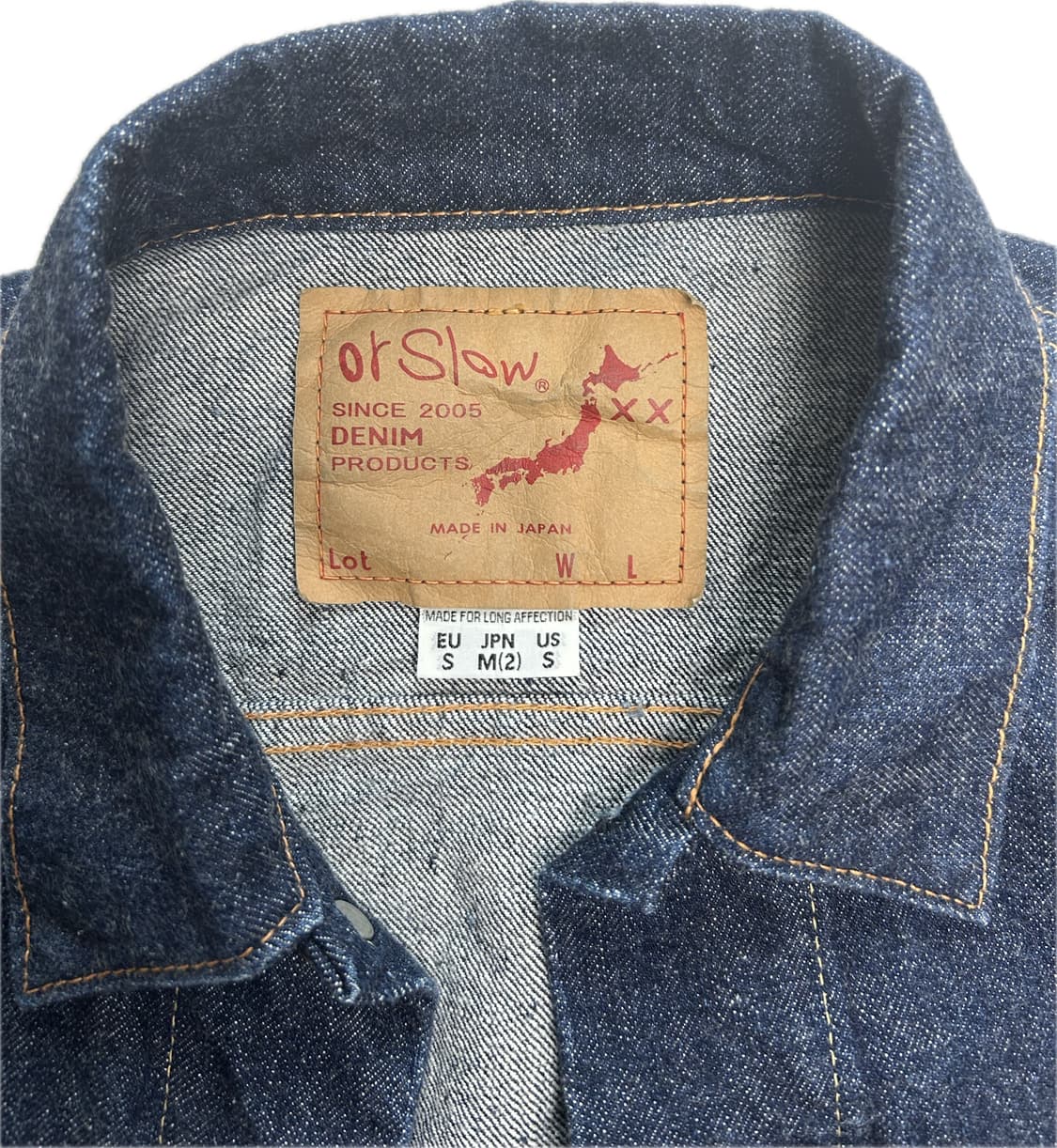오어슬로우 3세대 타입3 데님 자켓 M 상품이미지4