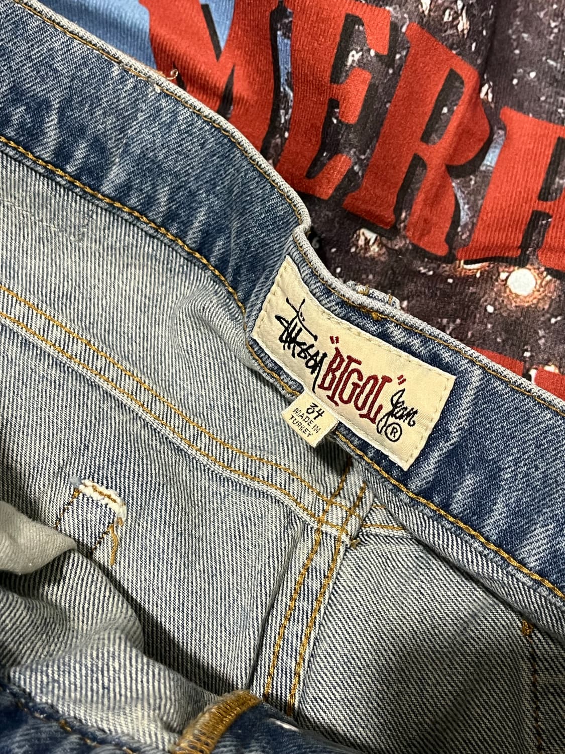 스투시 데님 빅 오엘 쇼츠 워시드 블루 / 34 상품이미지1