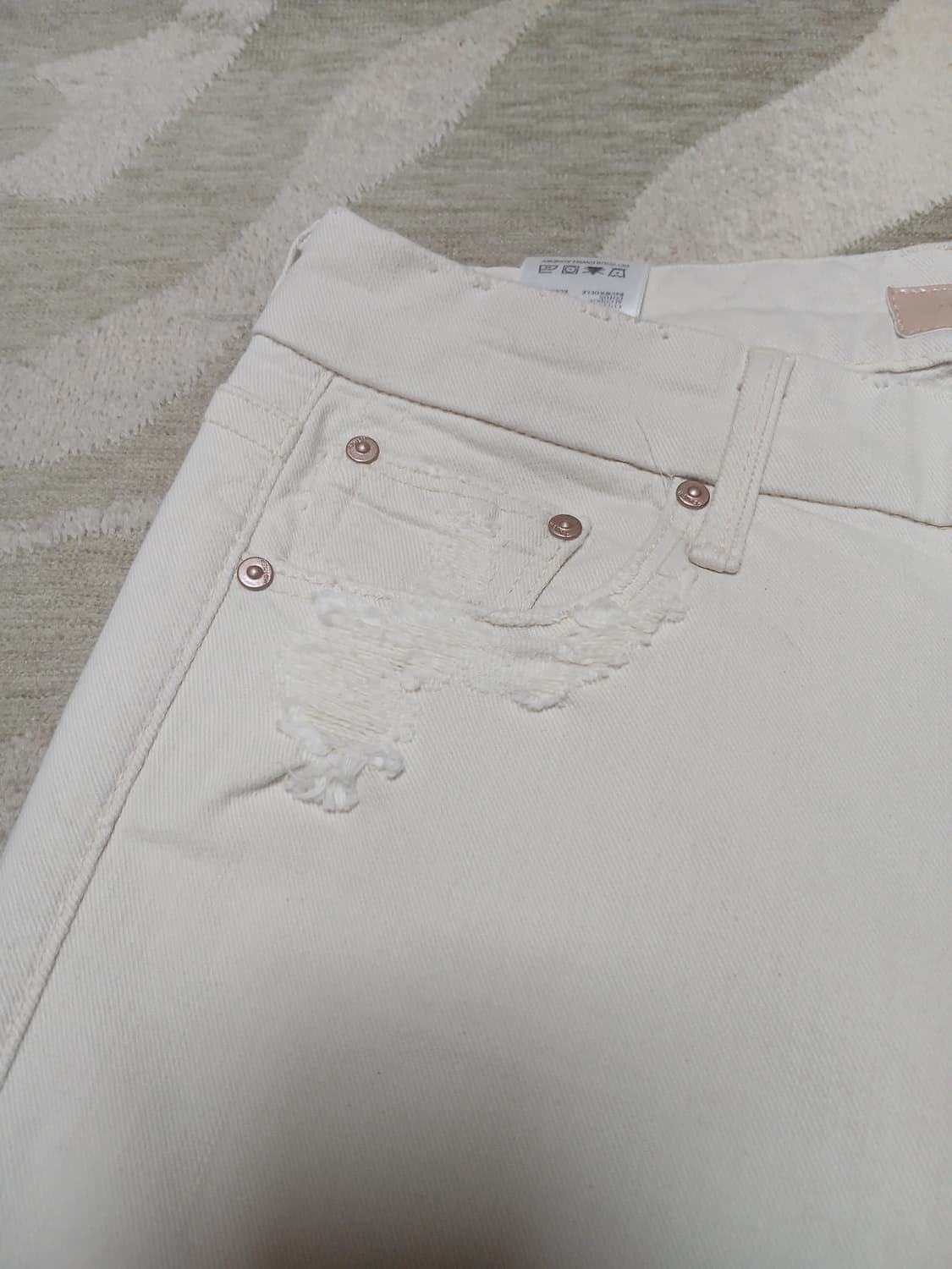 Mother 프리미엄 화이트 데님 팬츠 26  상품이미지4