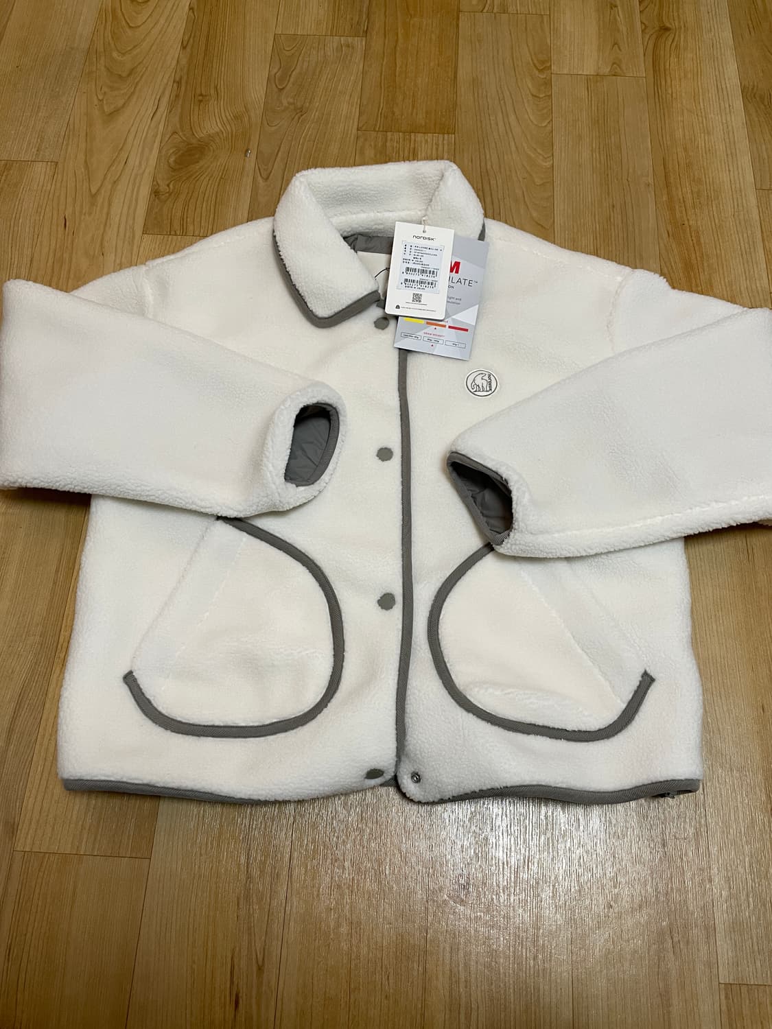 노르디스크 휘게 노르딕패턴 플리스 자켓 오프화이트 90사이즈 새상품 상품이미지8