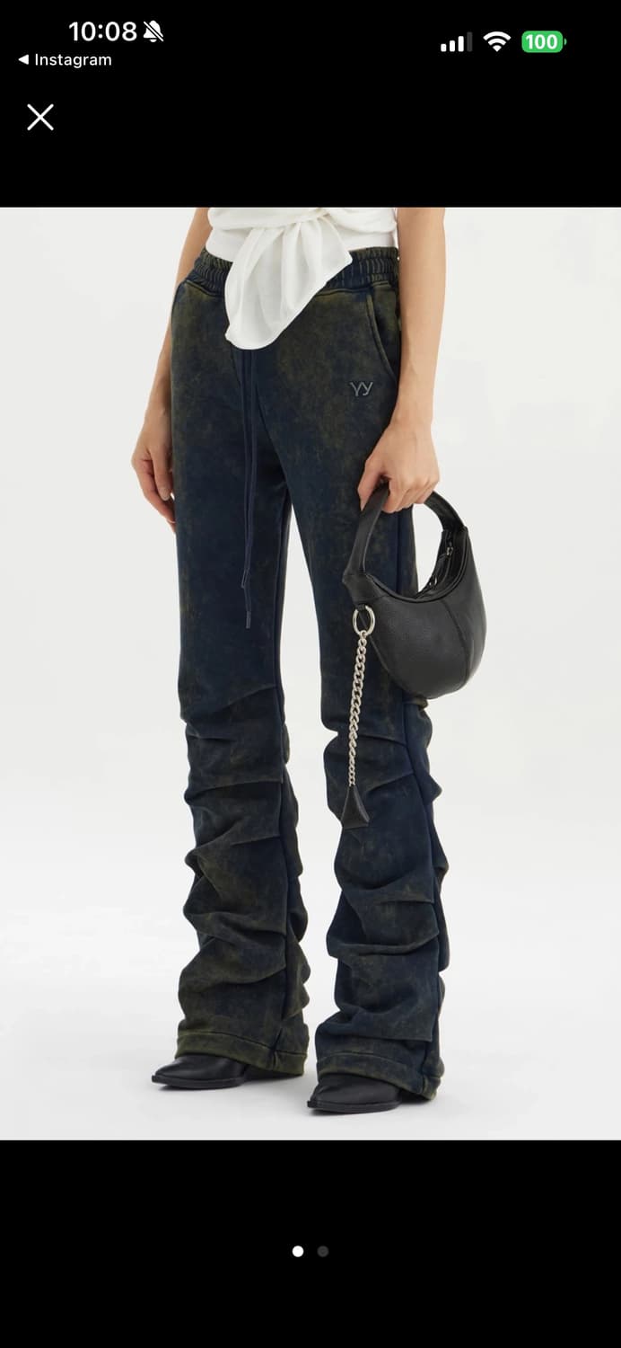 Openyy 저지 셔링팬츠 네이비  상품이미지1