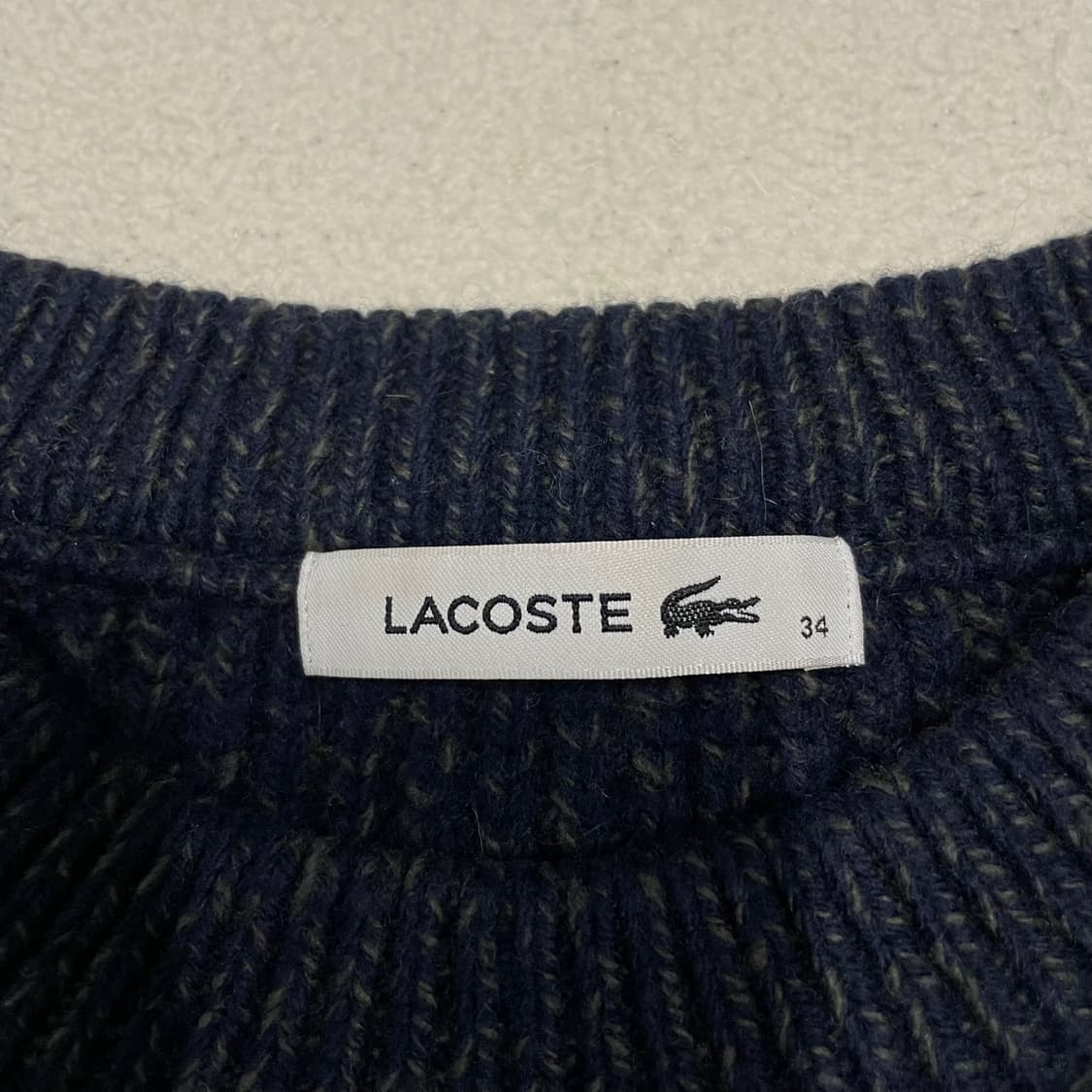 [34] 신형 라코스테 여성 울 와플 케이블 니트 스웨터 1841 상품이미지4