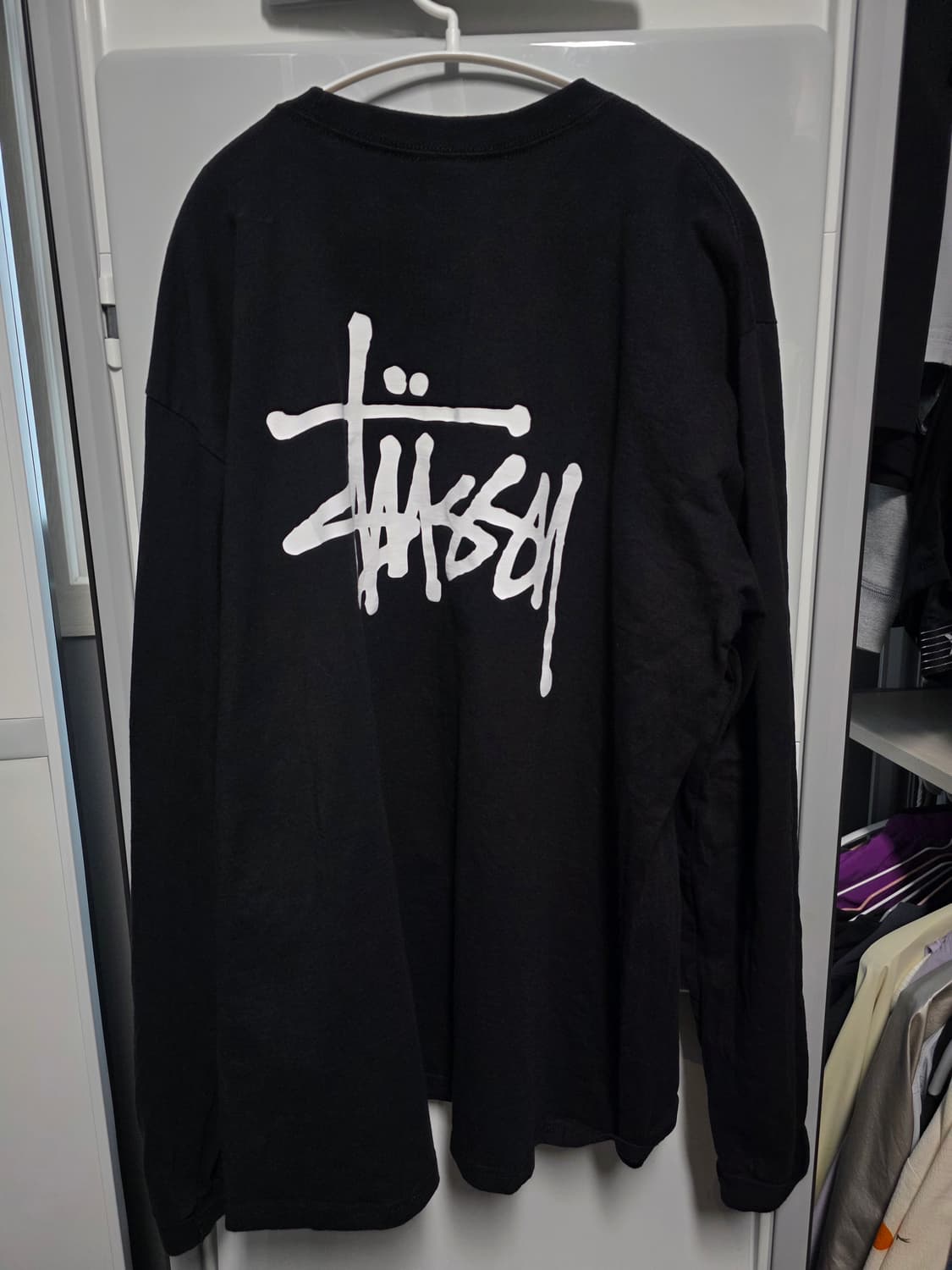 스투시 베이직 롱슬리브 블랙 XL 극미중고 상품이미지5