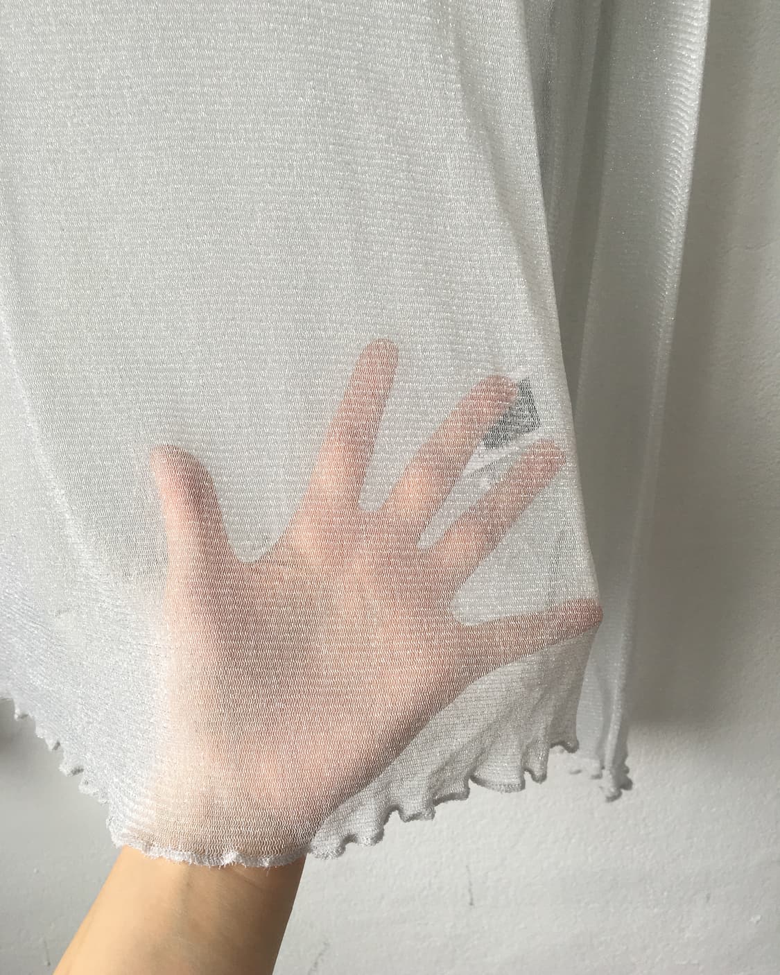 High neck see through sleeve 상품이미지2