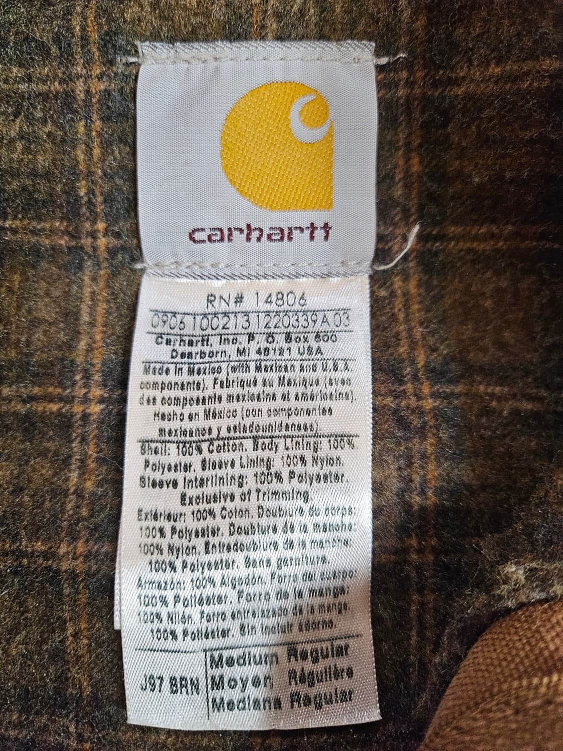 [M] 칼하트 J97 BRN 디트로이트 빈티지 자켓 상품이미지4