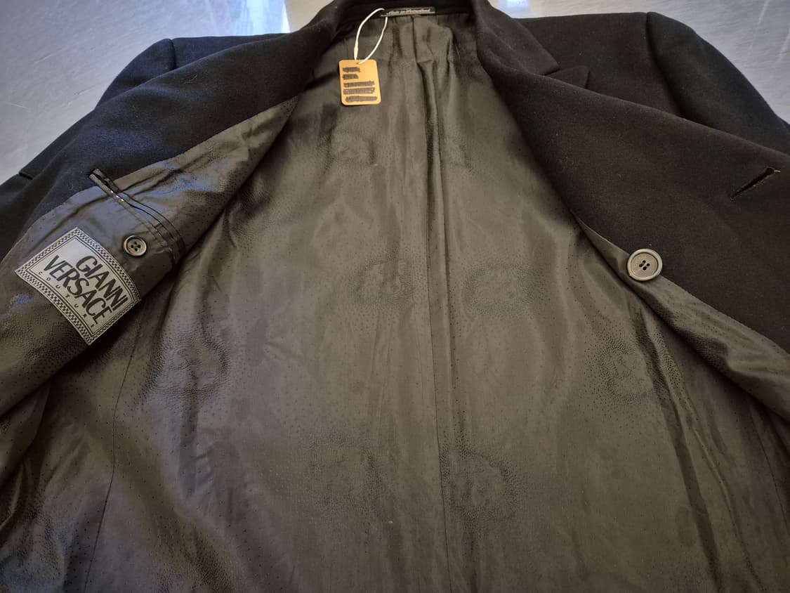 90s GIANNI VERSACE 울 더블 롱코트 상품이미지5