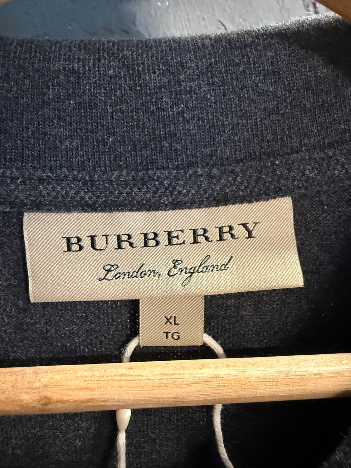 XL 버버리 BURBERRY 런던 노바체크 카라 PK 티셔츠 차콜 상품이미지6
