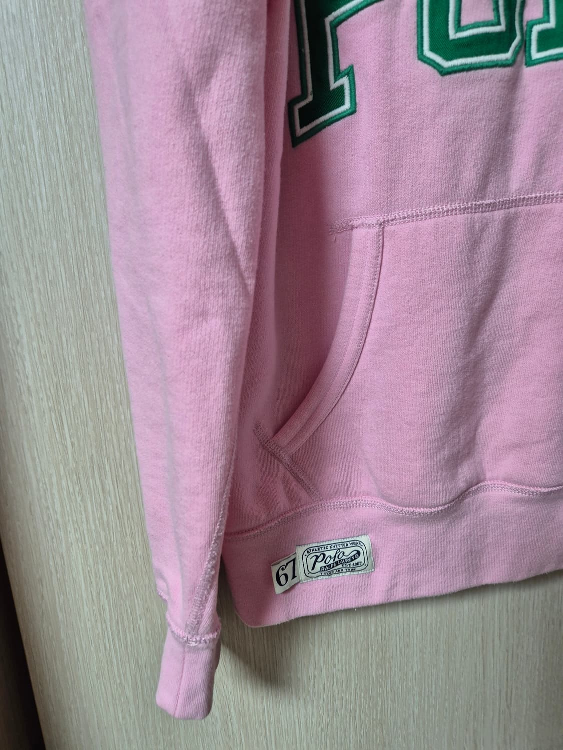 신형 폴로 랄프로렌 핑크 후드티 기모 맨투맨 XS 여성 상품이미지3