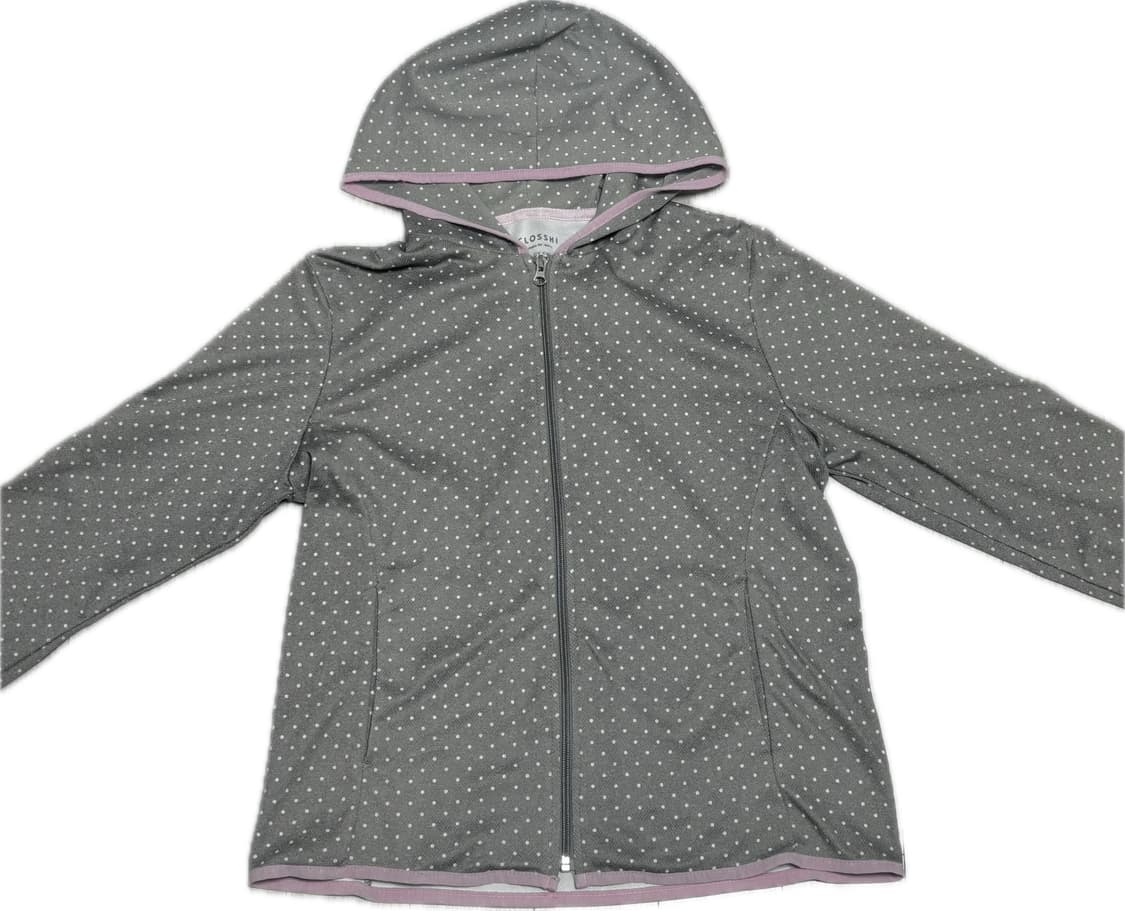 도트 그레이 후드집업 상품이미지2