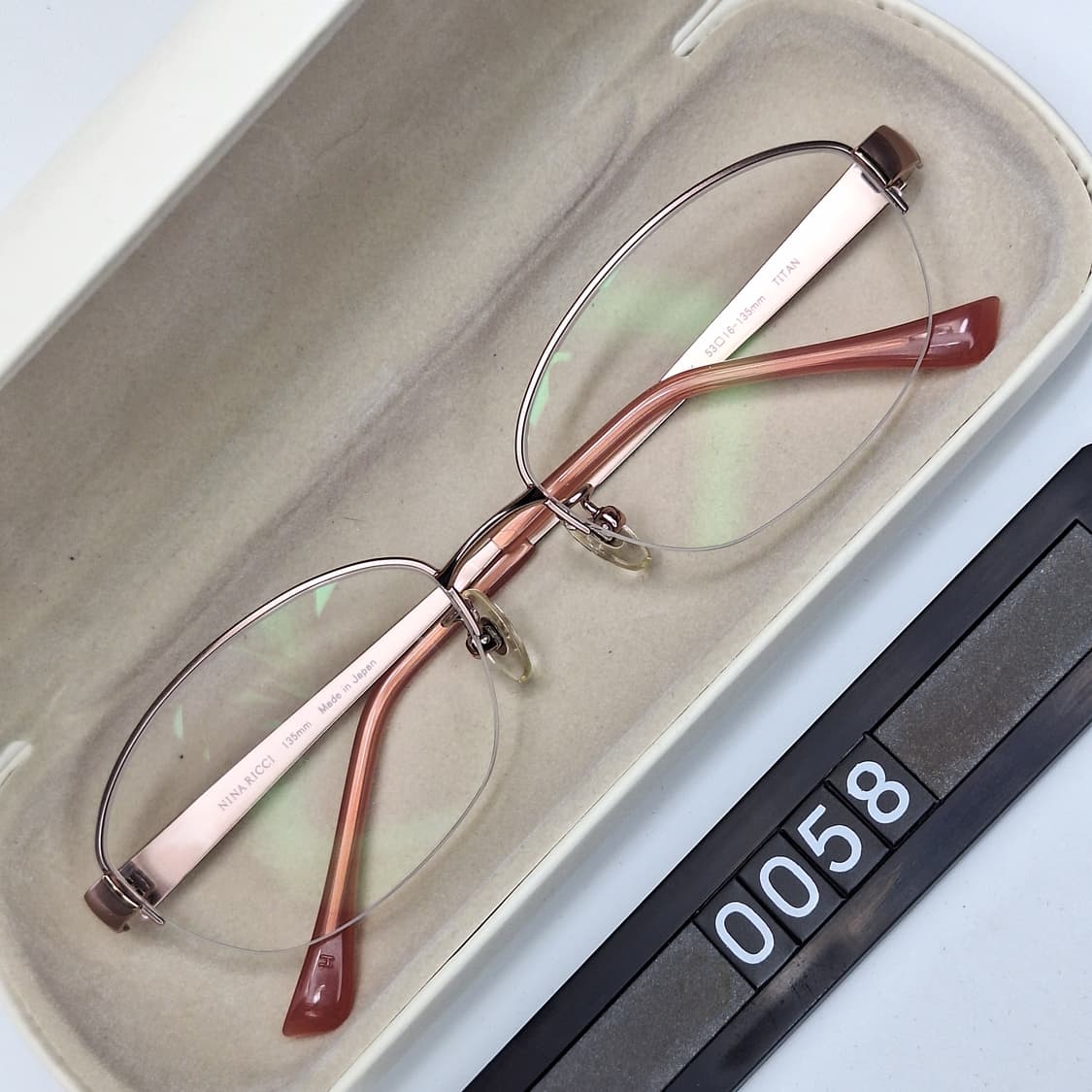 니나 리치 NINA RICCI NR27527 티타늄 반무테 안경테/일본  상품이미지1