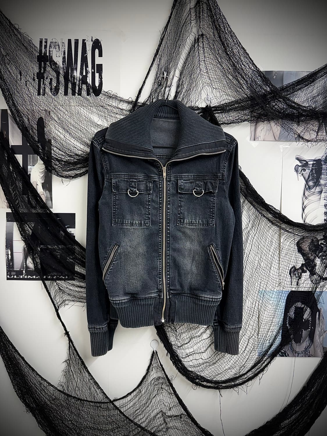 00s dark denim jacket 상품이미지3