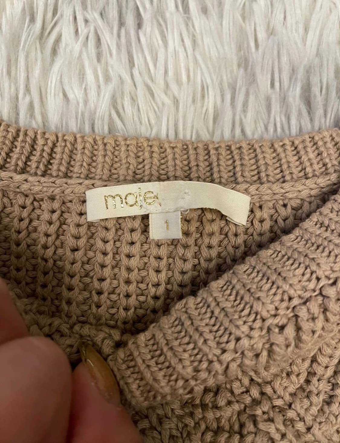 마쥬 베이지 니트 풀오버 스웨터 상품이미지2