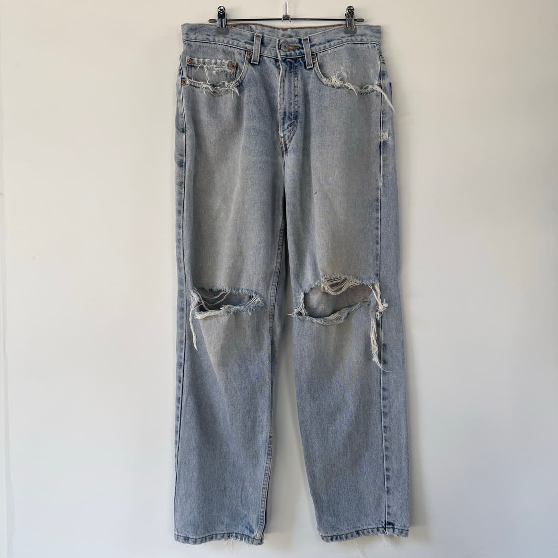 리바이스 Levi’s 빈티지 스트레이트 연청 데님 팬츠 찢청 상품이미지2
