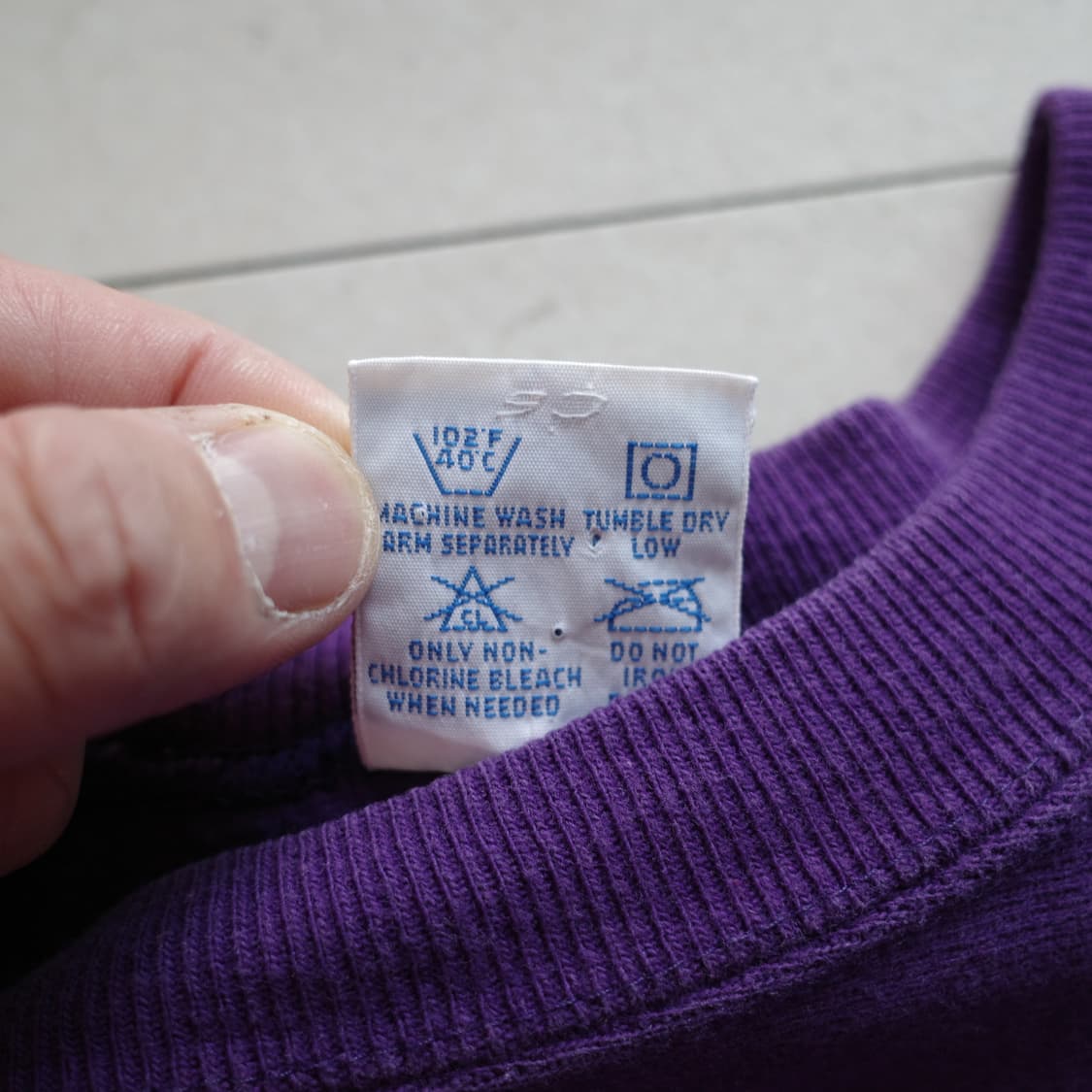 90s 미판 챔피언 리버스위브 맨투맨 퍼플 M 상품이미지6