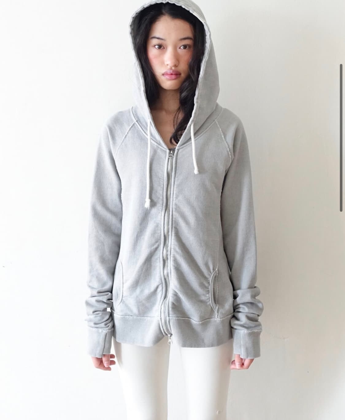 샵페어리 후드집업 washed lily hoodie (grey)  상품이미지1