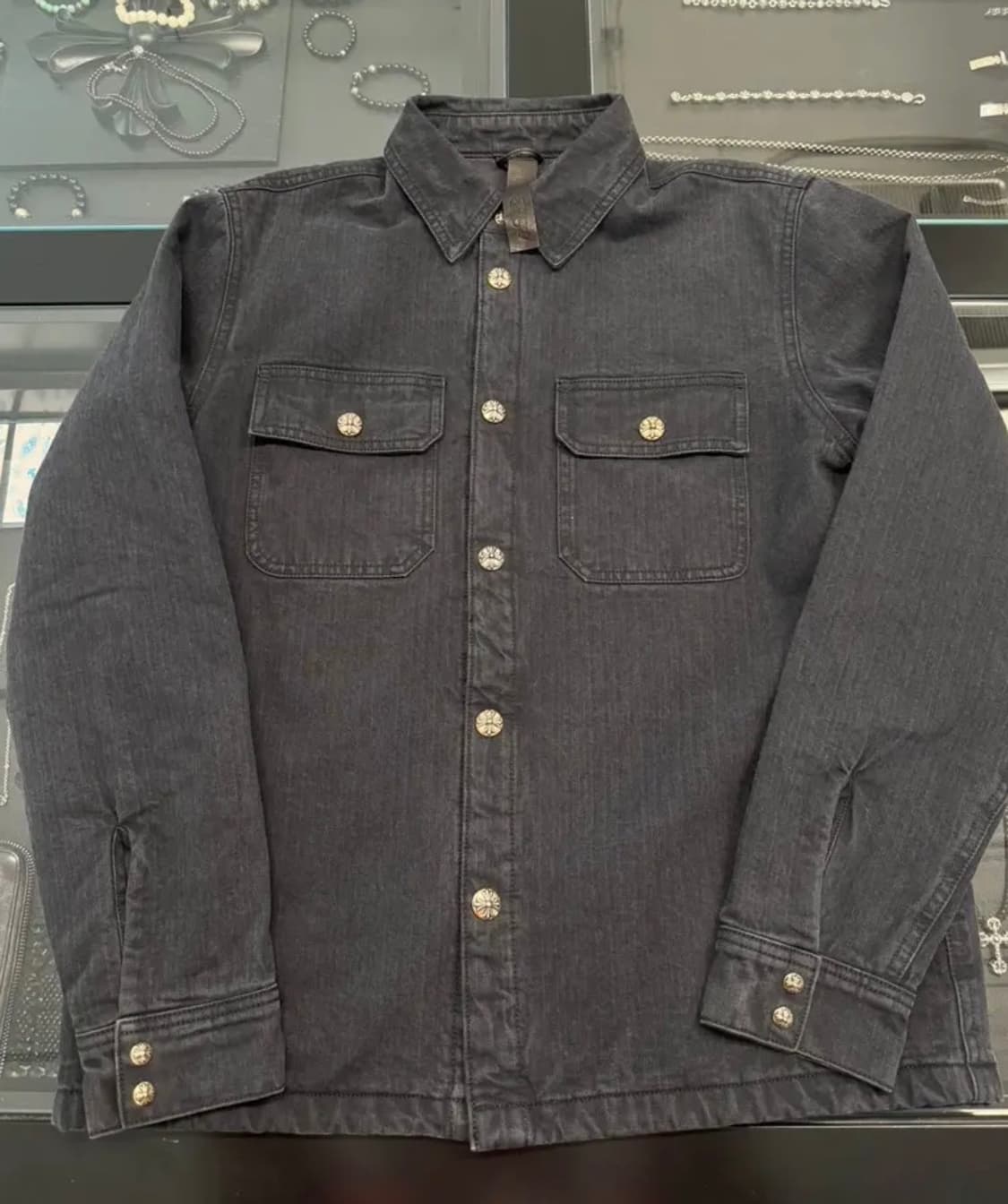 [L] 크롬하츠 워크독 자켓 블랙 헤링본 내피Ver 상품이미지1