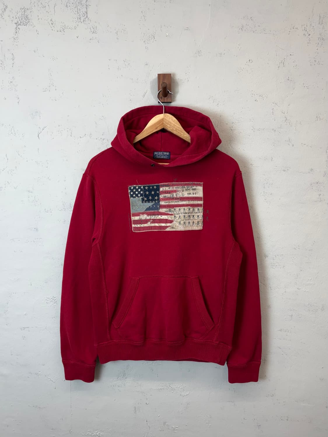 폴로랄프로렌 폴로진스 빈티지 성조기 후드티 레드 상품이미지1