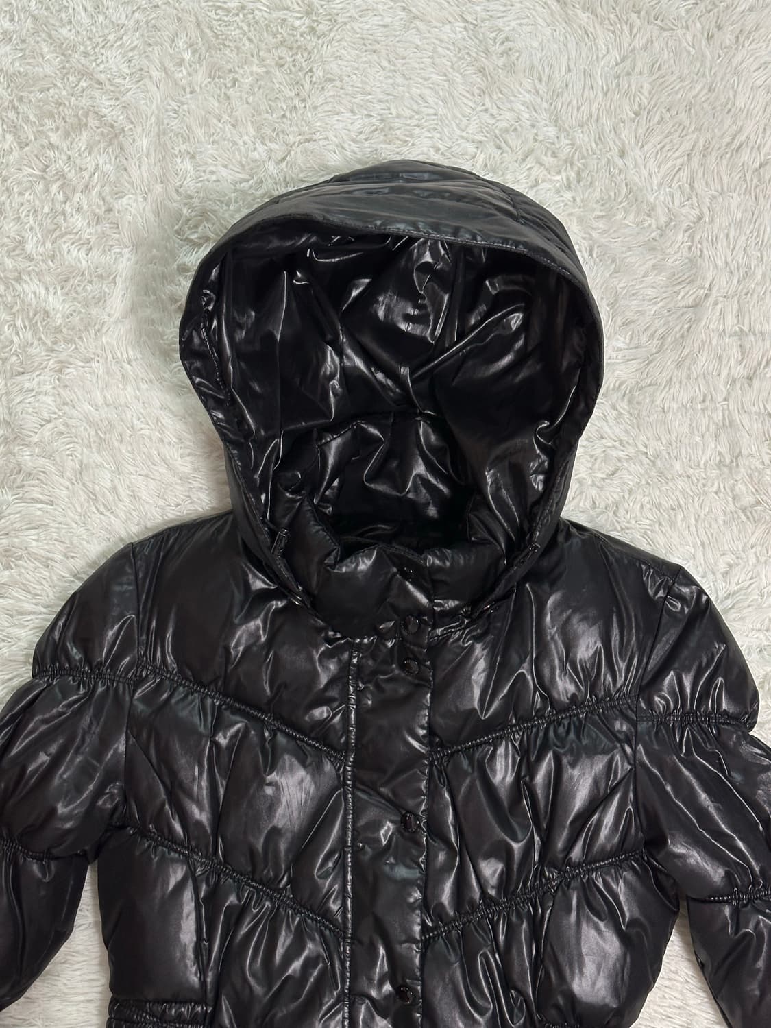 NII Qualified 블랙 후드 패딩 S(90) 상품이미지4