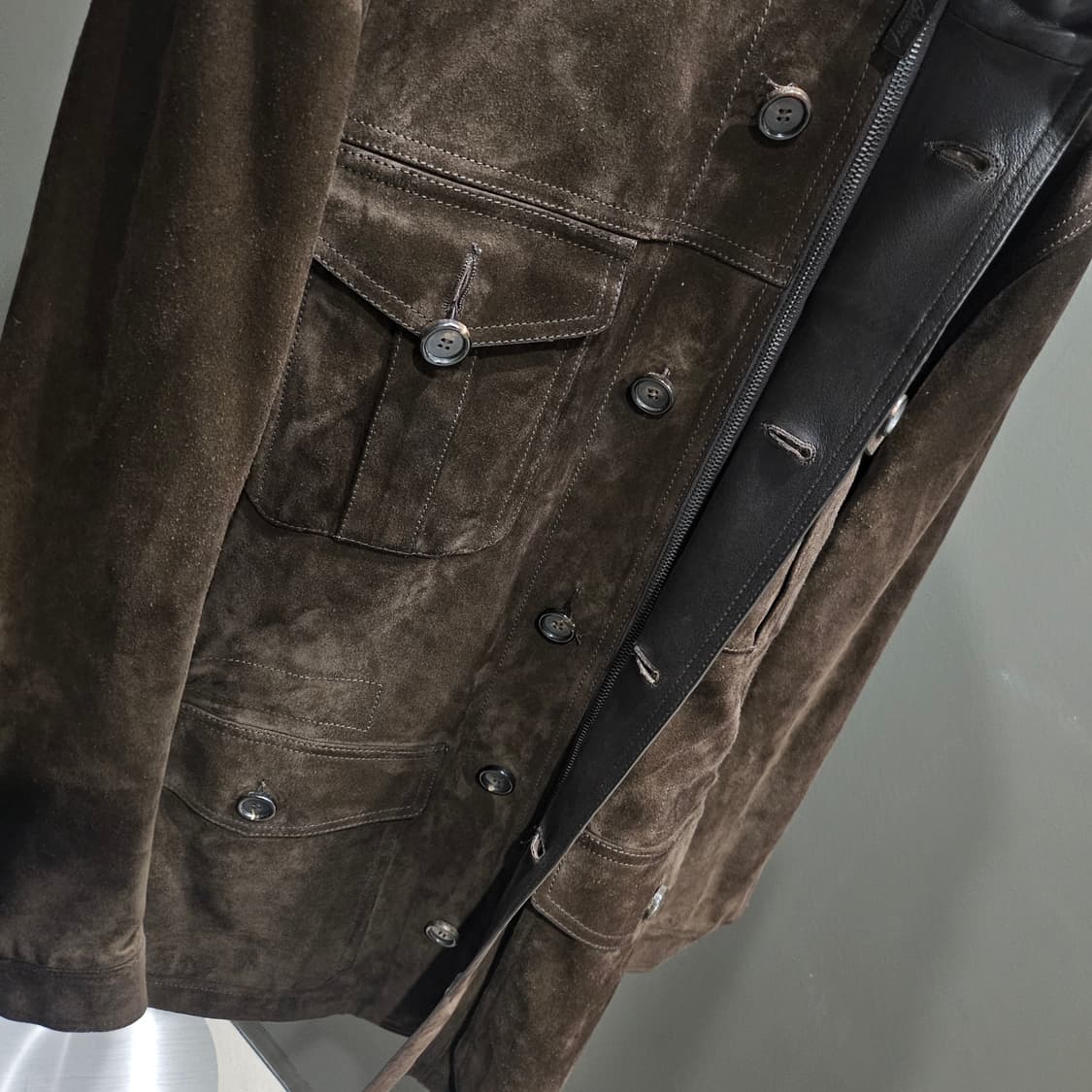 브리오니 스웨이드 크로스타 필드 레더트리밍 필드자켓 상품이미지6