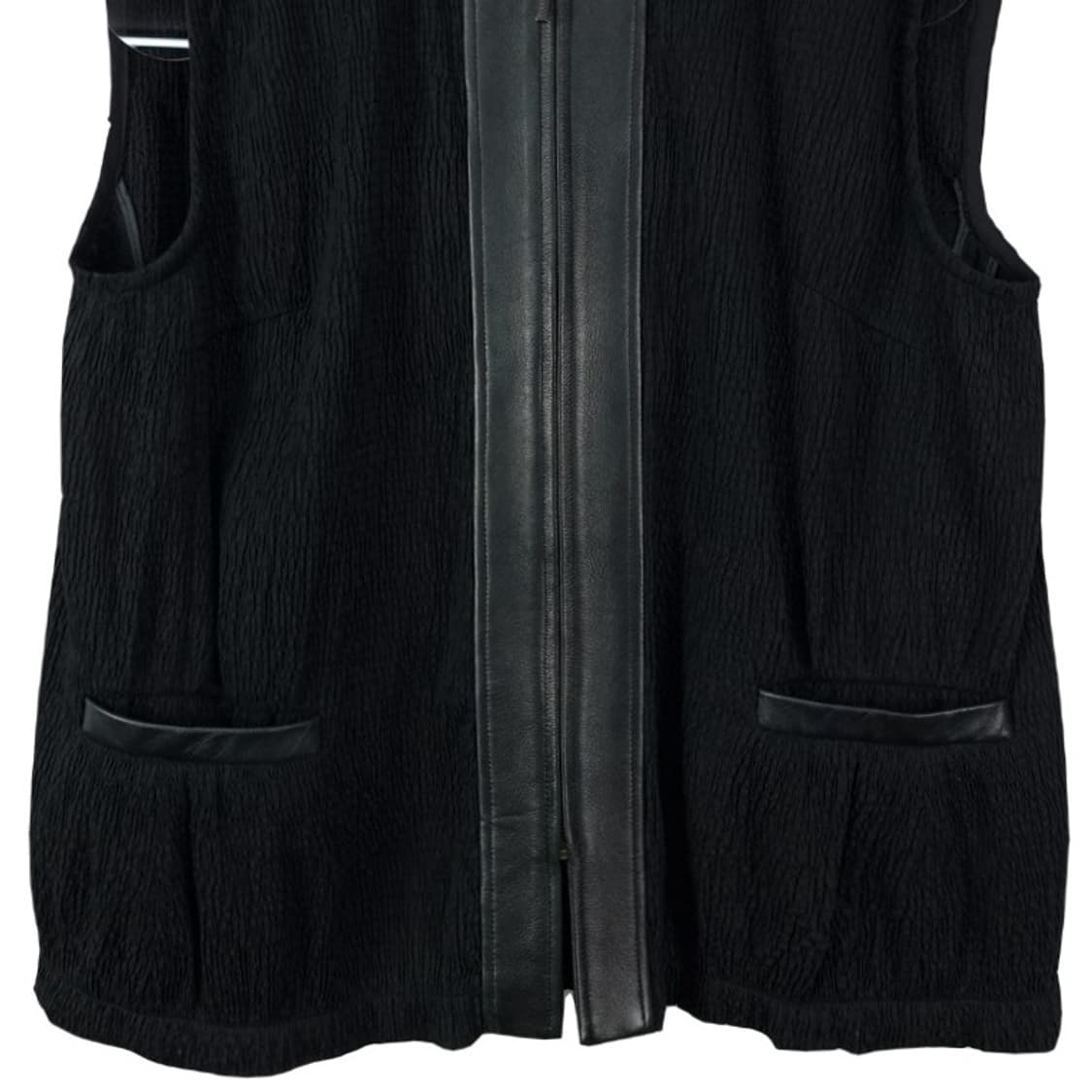 [일본빈티지] 쉽스킨 도킹 고딕 집업 베스트 블랙 M17790 상품이미지5