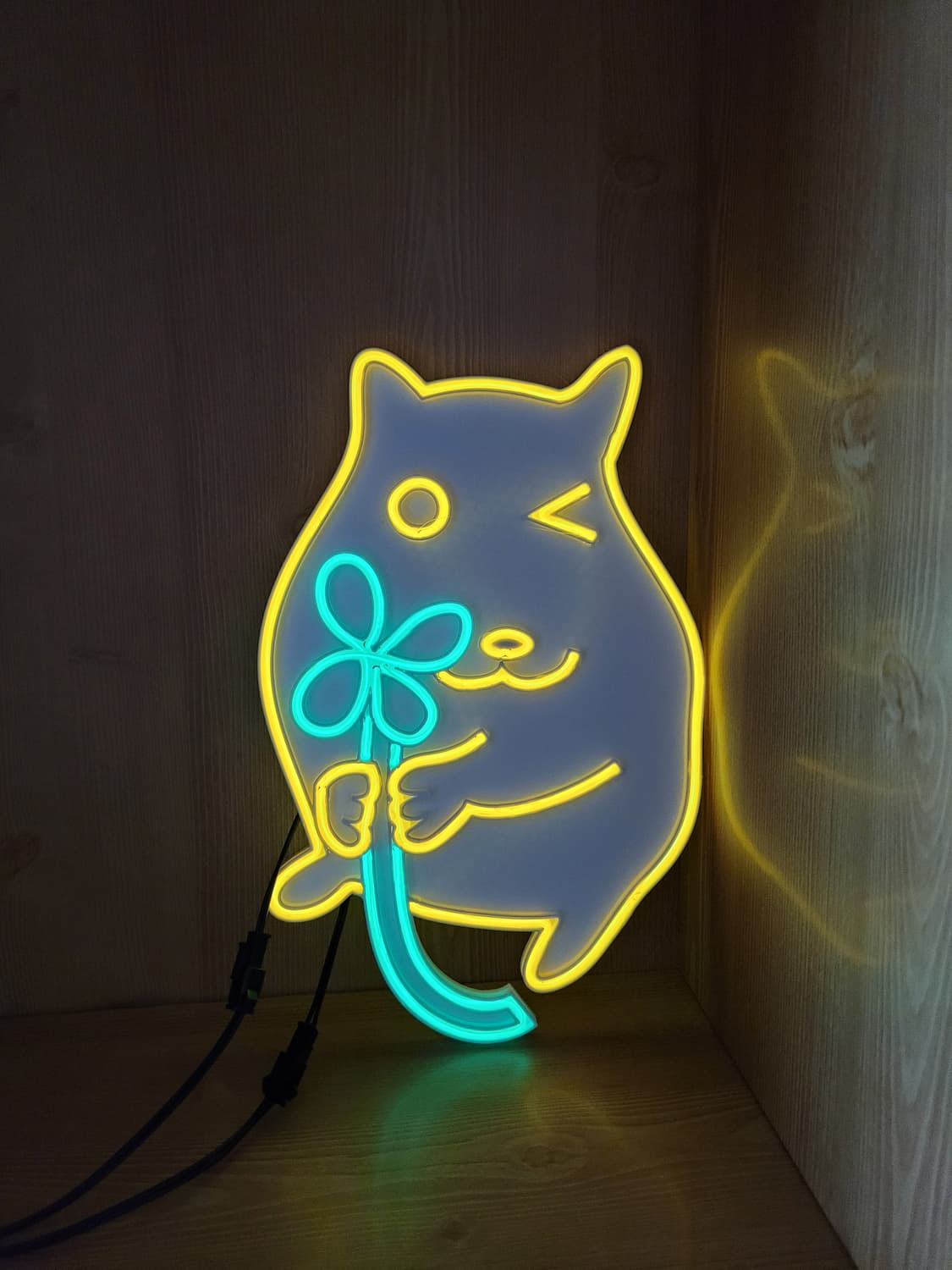 네온 사인 행운의 햄스터 led 조명 램프 무드등 상품이미지4