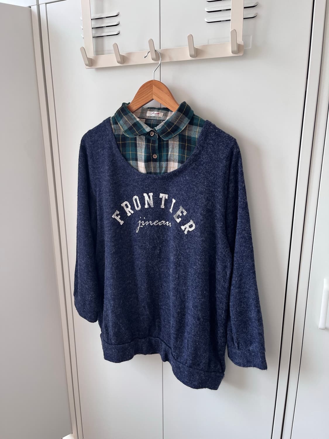 Musk 너드 셔츠 레이어드 니트 티셔츠 상품이미지9