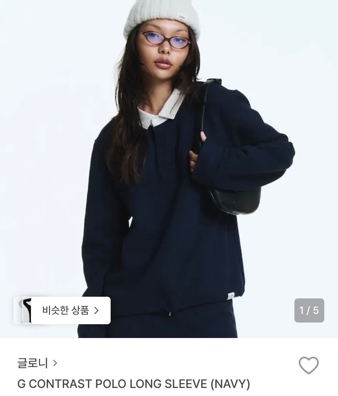 글로니(GLOWNY) G CONTRAST POLO LONGN SLEEVE 상품이미지1