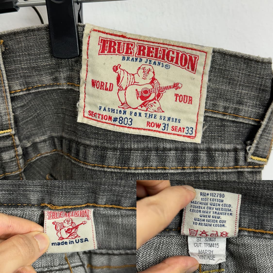 True Religion USA Marsh Gray Denim  Flar 상품이미지10