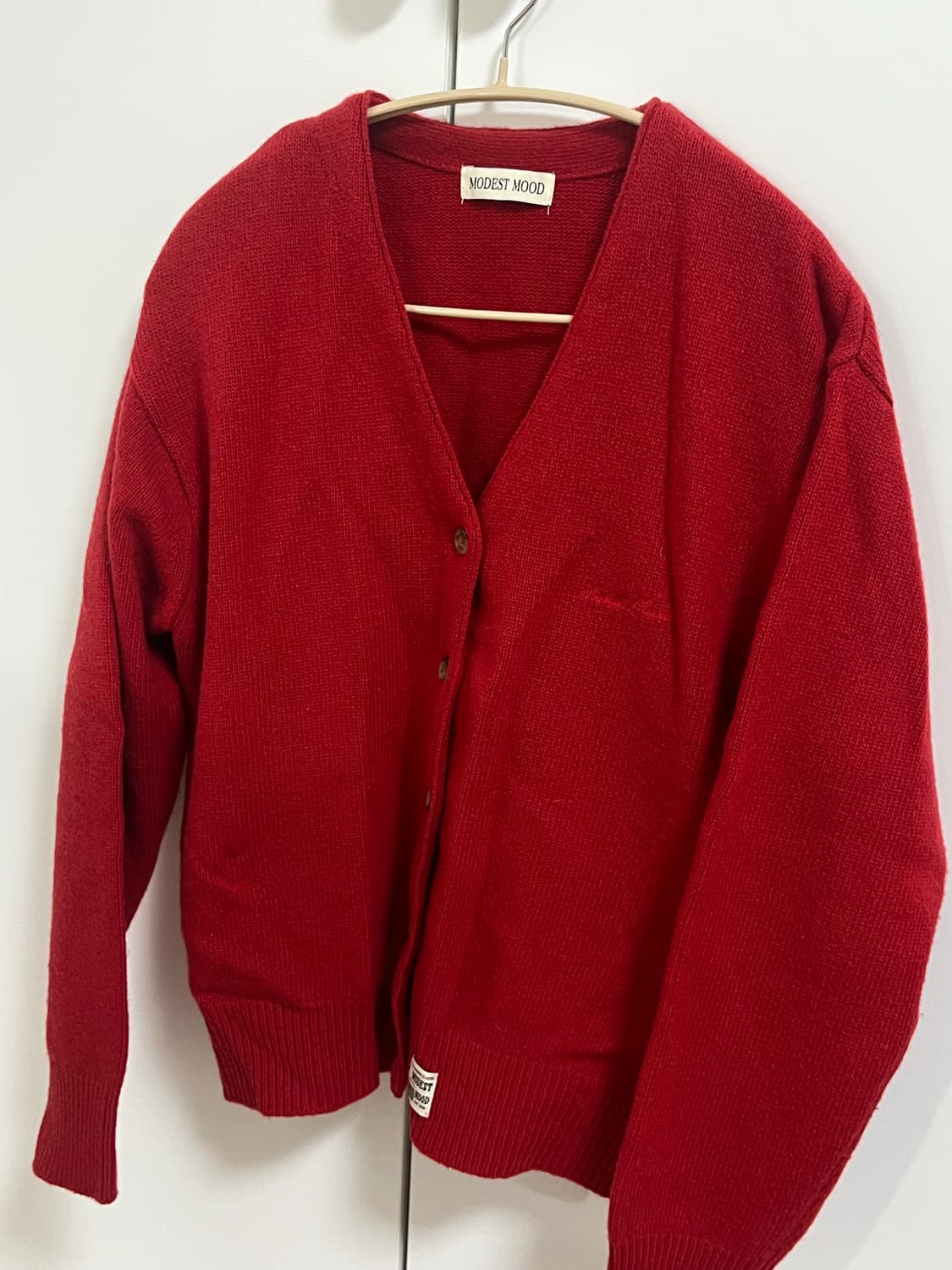 모데스트무드 마르쉐 가디건 레드 상품이미지6