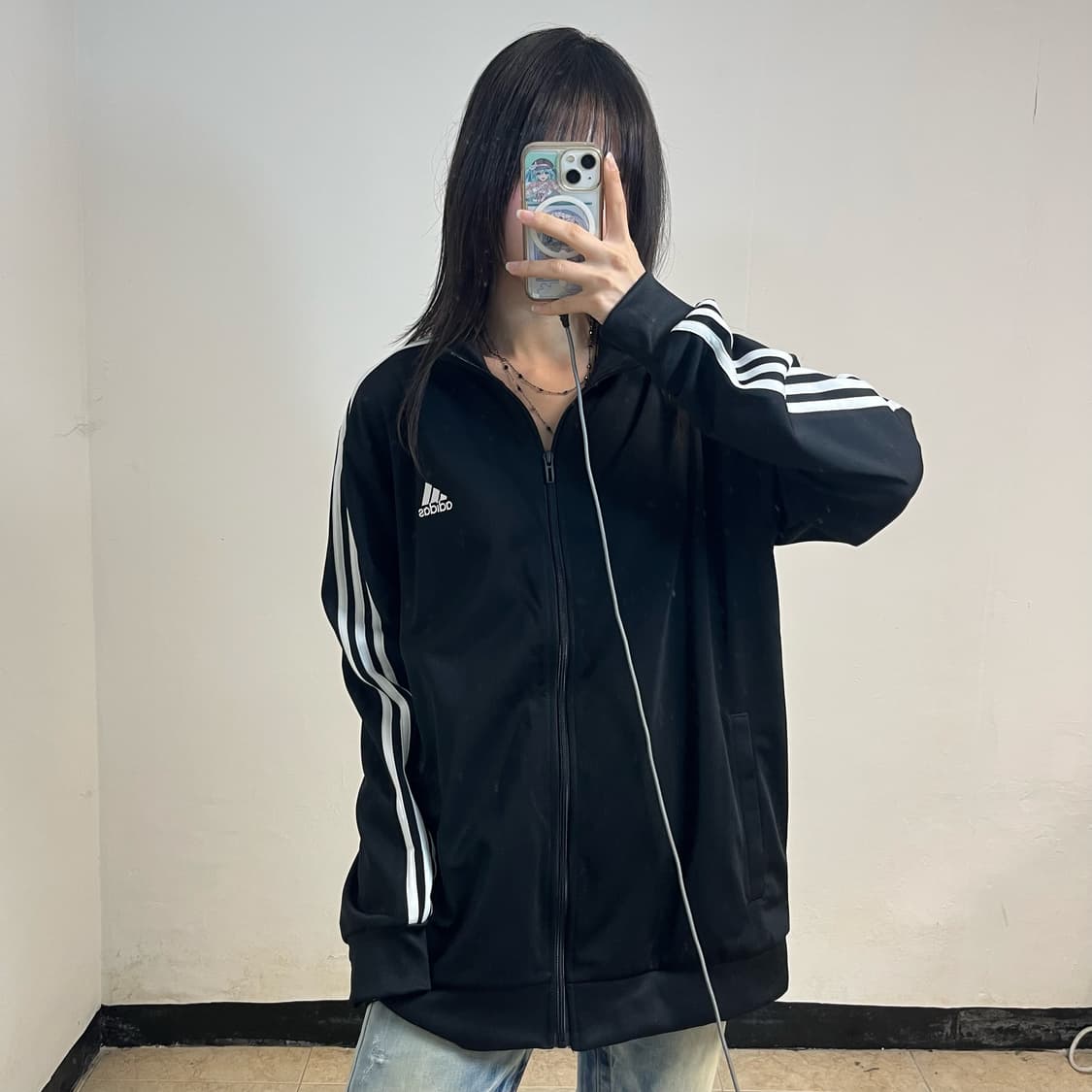 Adidas black track jacket 상품이미지1