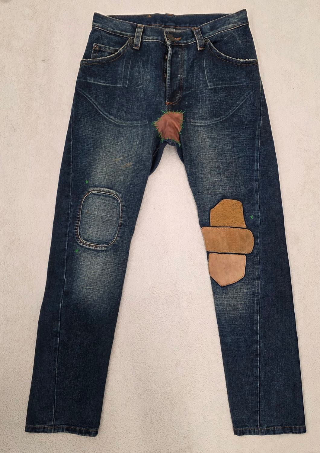 디스퀘어드2 가죽패치 데님청바지. 상품이미지1