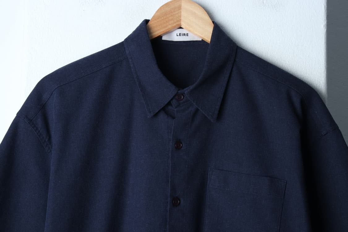 (M-XL) 르아르 반팔 카라 티셔츠 셔츠 남방 블루 무지-H32624 상품이미지3
