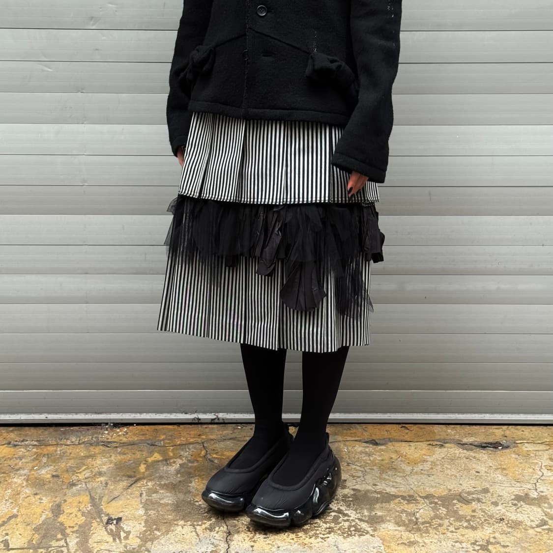 Stripe pleated ruffled skirt 상품이미지10