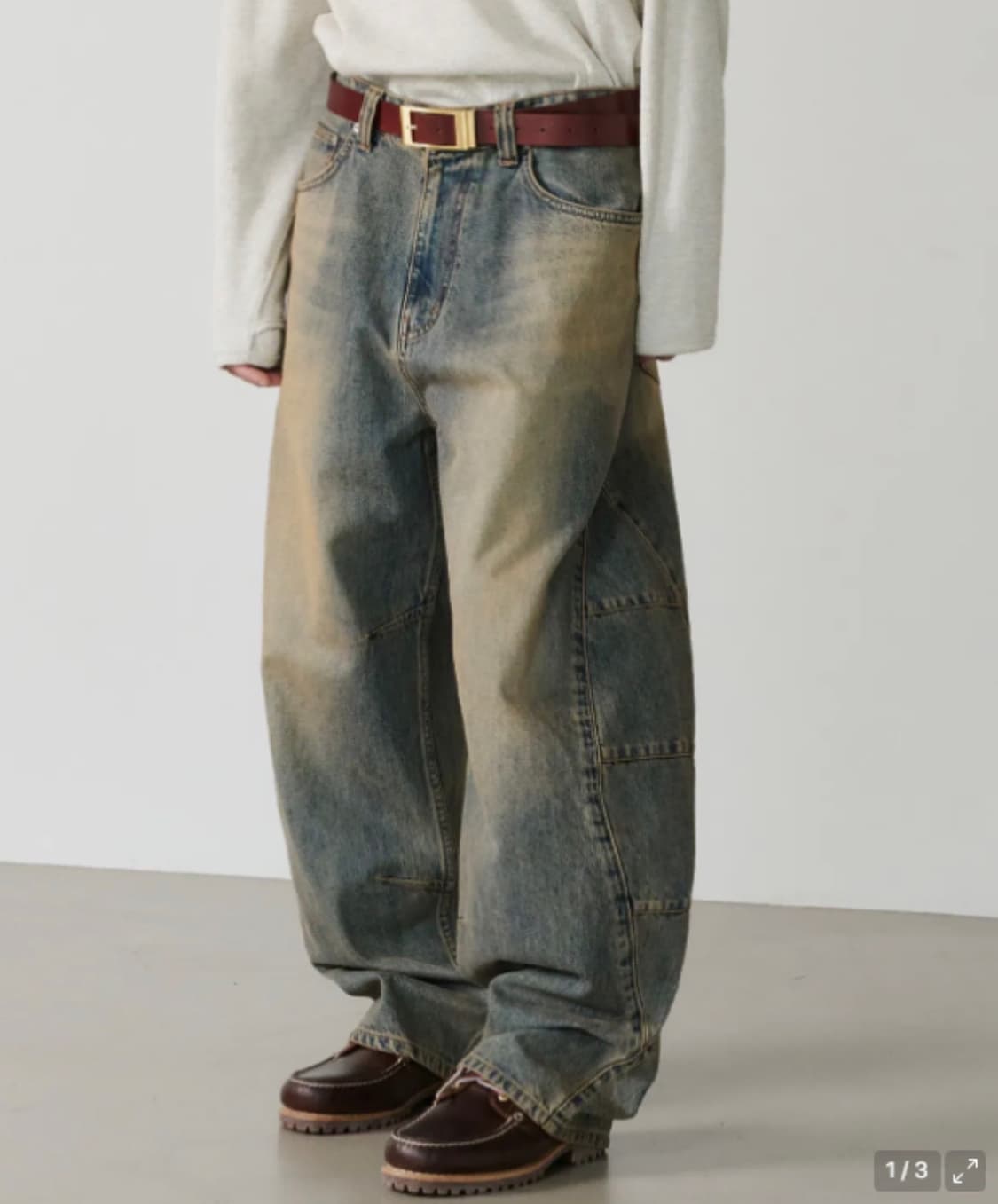 노운 데님 팬츠 sharp corn denim pants 1사이즈 상품이미지1