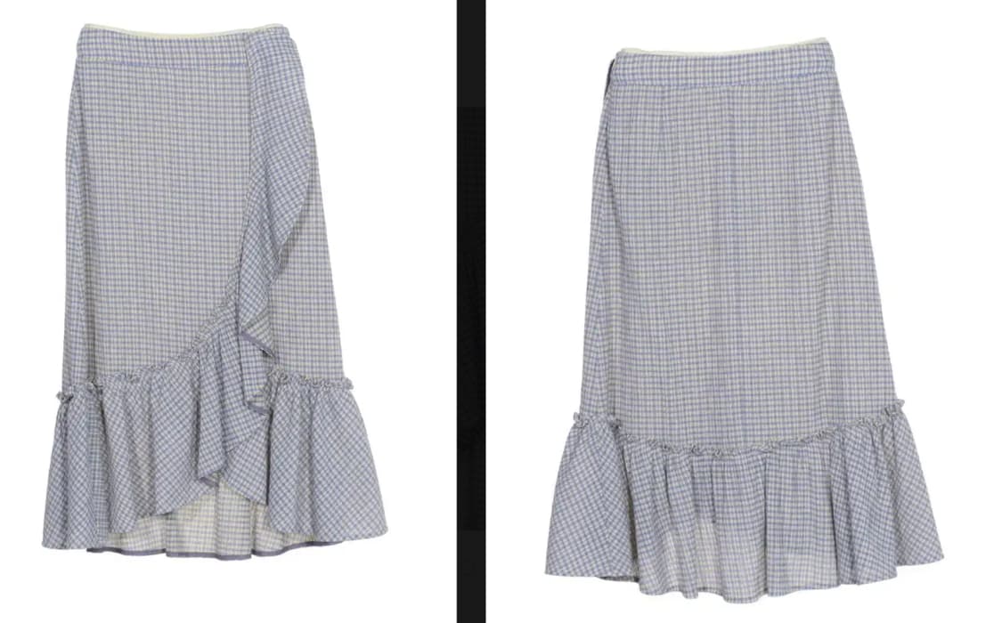 SJSJ 시어서커 연보라 미디 스커트 상품이미지1