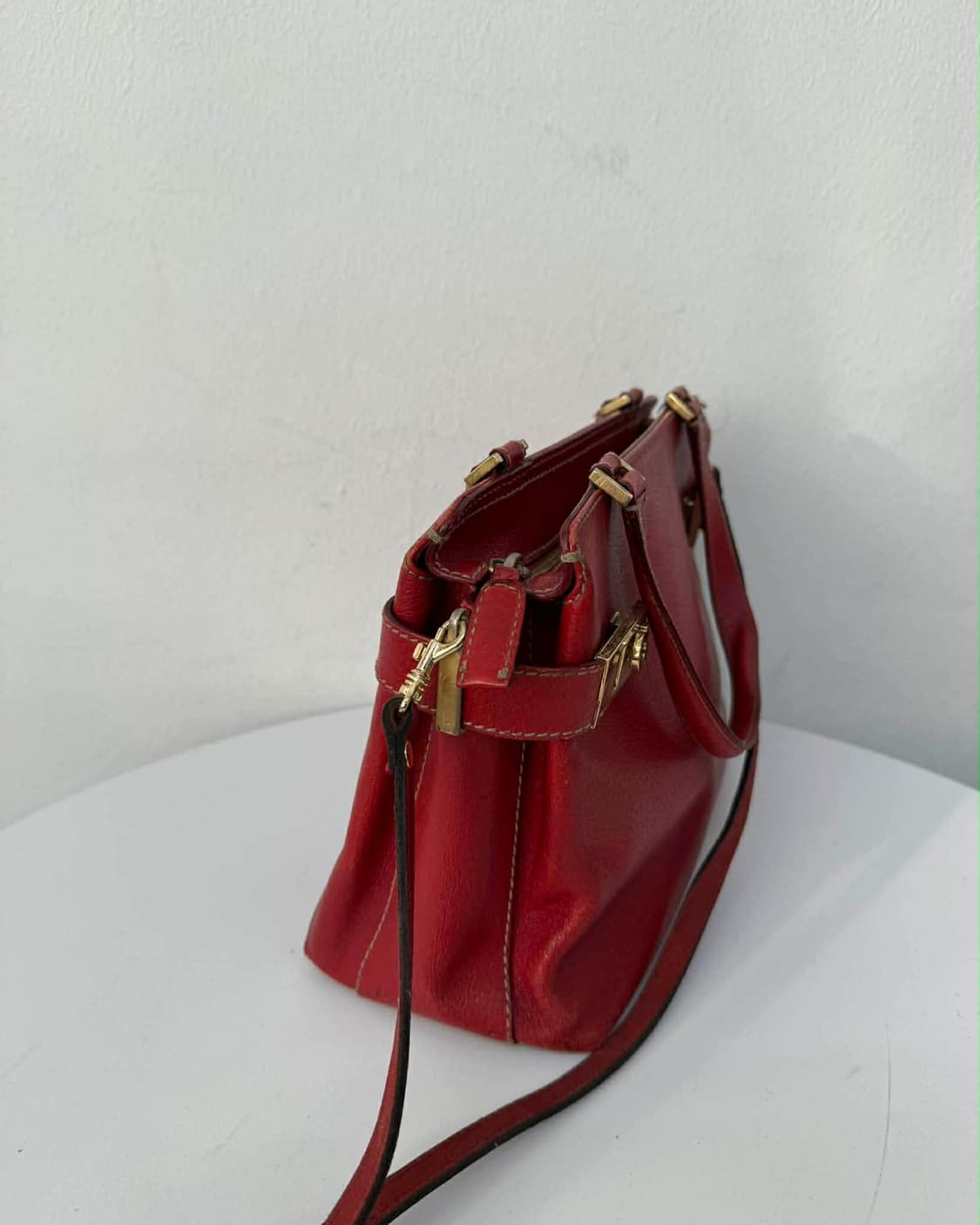 살바토레 페라가모 레드 가죽 투웨이 토트백 크로스백 상품이미지2
