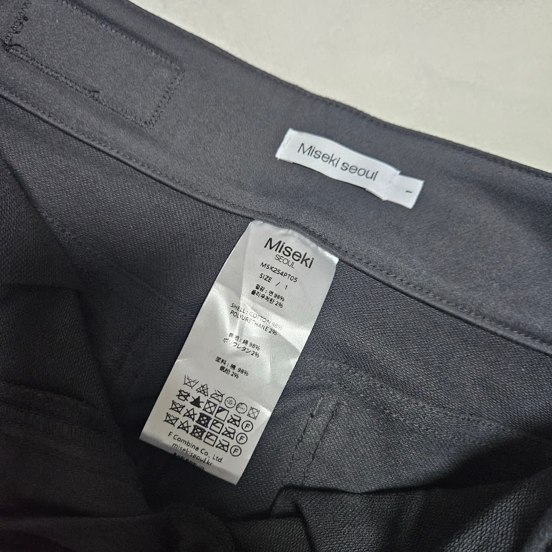 미세키서울 카고 부츠컷 팬츠 차콜 상품이미지2