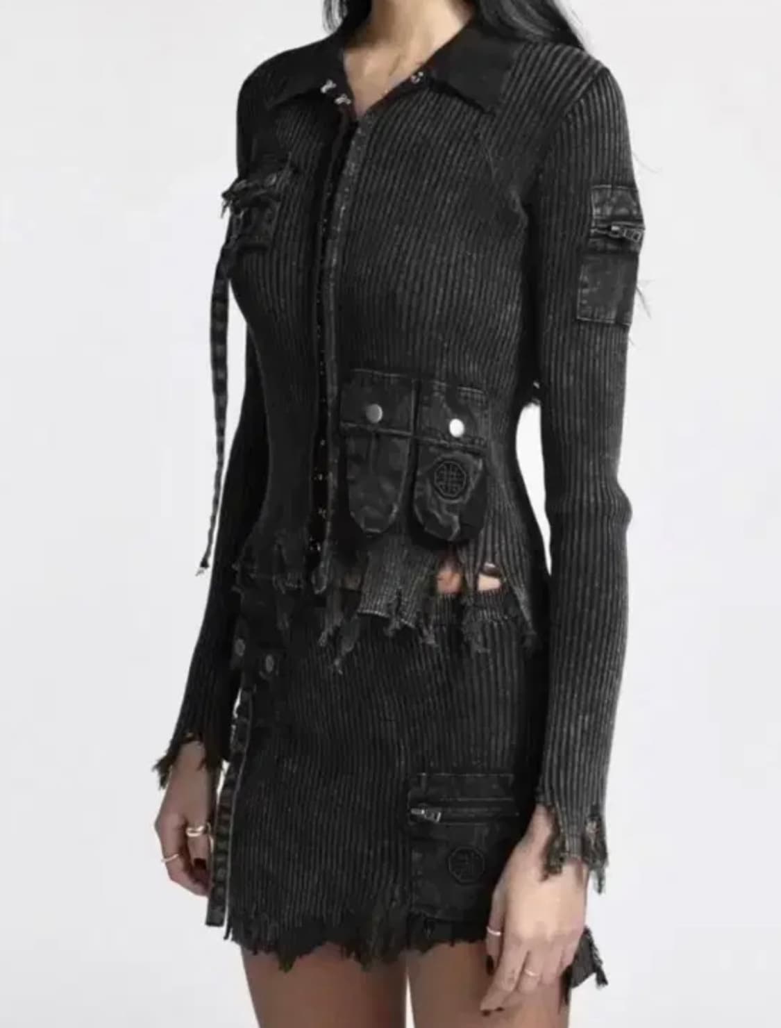 BADBLOOD 러스티후크 가디건&치마 셋업 상품이미지1