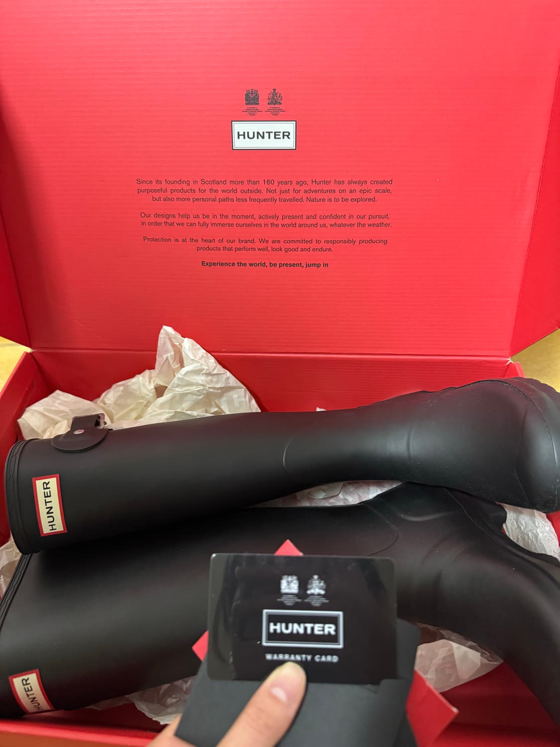 헌터 여성 오리지널 톨 레인부츠 블랙입니다 상품이미지1
