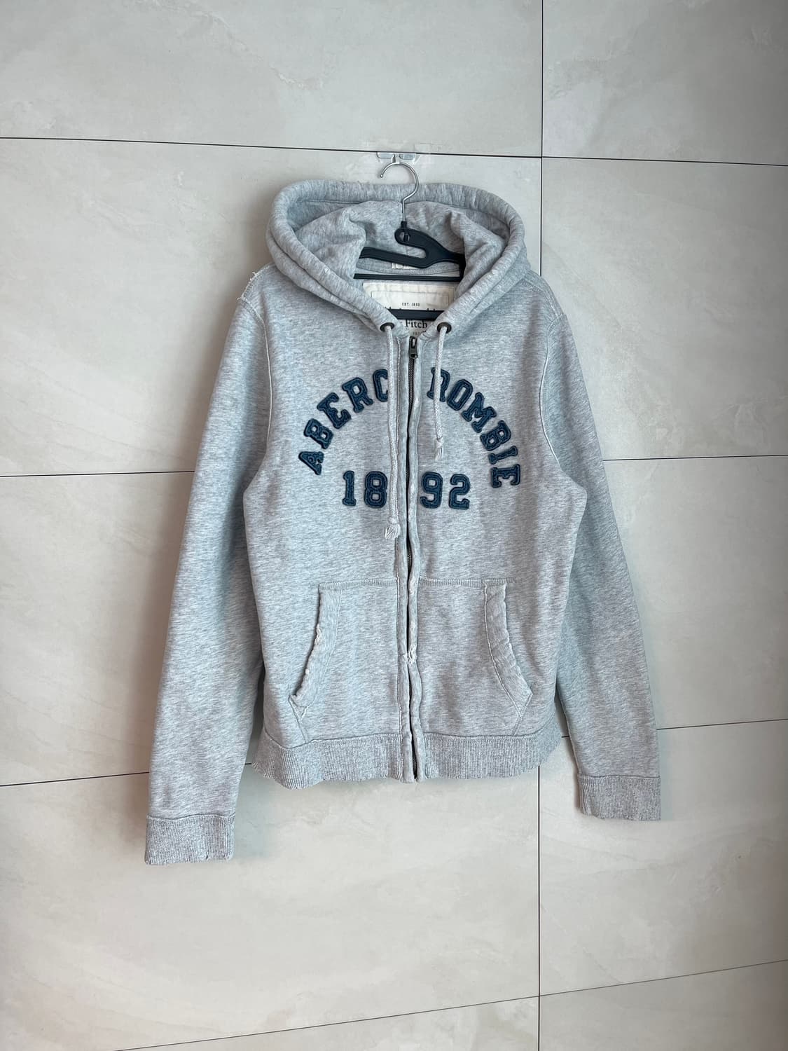 아베크롬비 스펠로고 대장 후드집업 그레이 [M] 상품이미지2