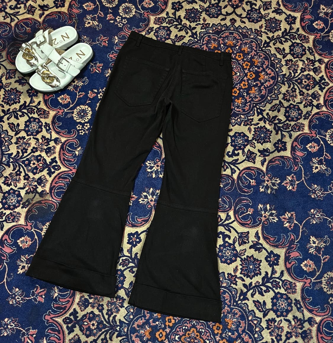 넘버투애니원(No.21) 블랙진 세미 와이드 롤업  상품이미지2